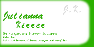 julianna kirrer business card